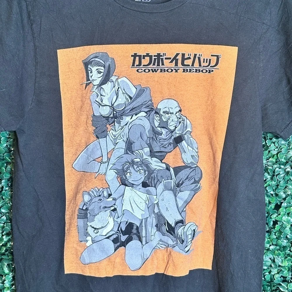 Cowboy Bebop T-Shirt Anime Manga Black Orange Space Spike Faye Spencers Medium - Picture 2 of 4